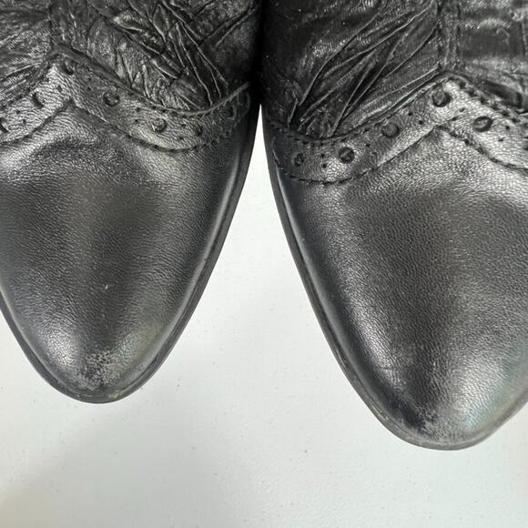 VagaBond Women's Boots Size US 10.5 EU 41 Leather Black Wingtip J Toe - Picture 8 of 15